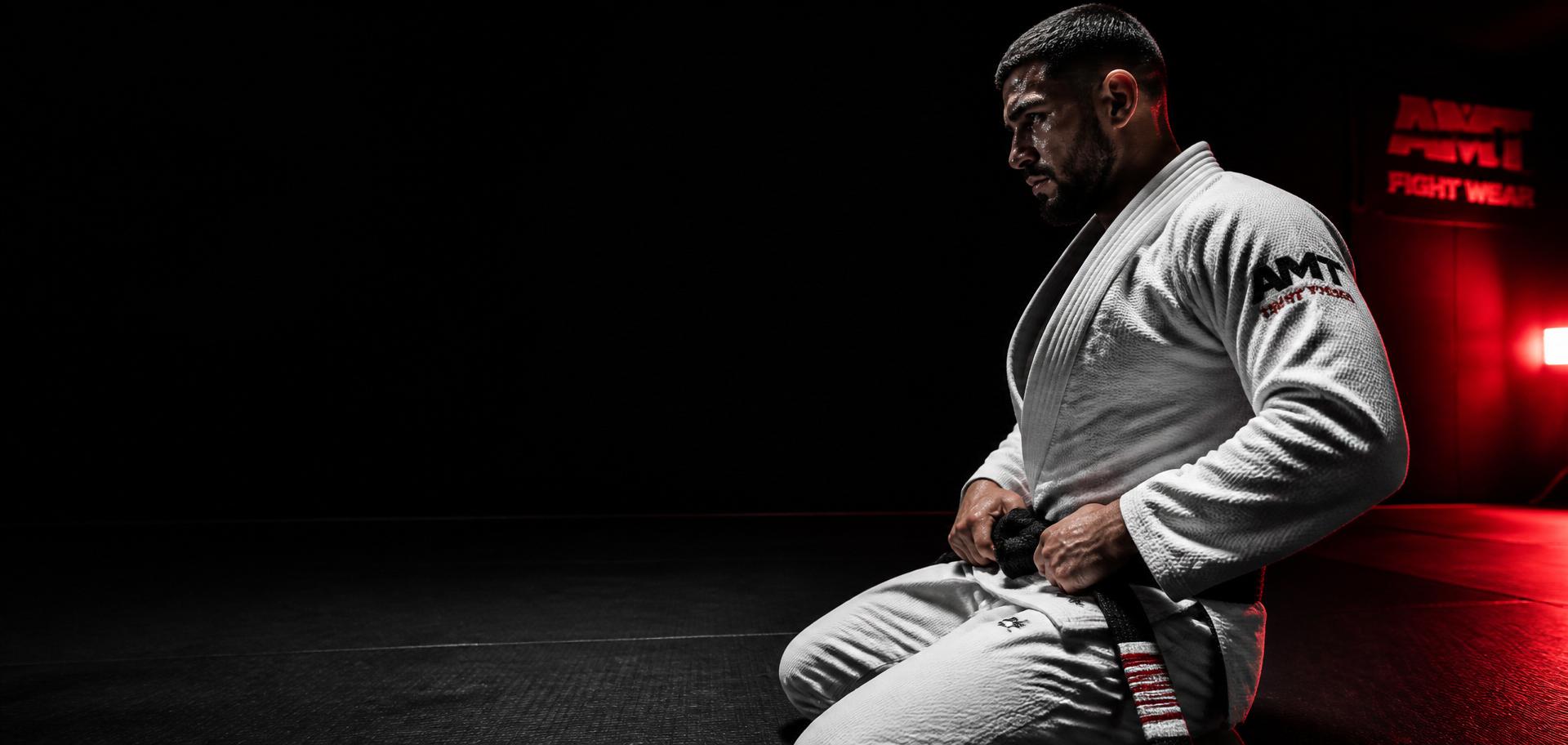 Atleta AMT Fight Wear em treinamento